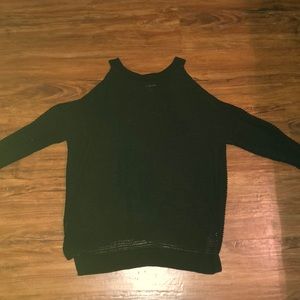 Express cold-shoulder black sweater